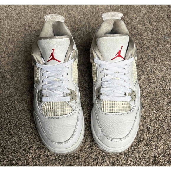 Nike Air Jordan 4 Retro White Oreo Size 5.5 Youth (Size 7 Women's) - Picture 3 of 7